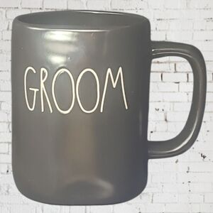 Rae Dunn Black "Groom" Mug